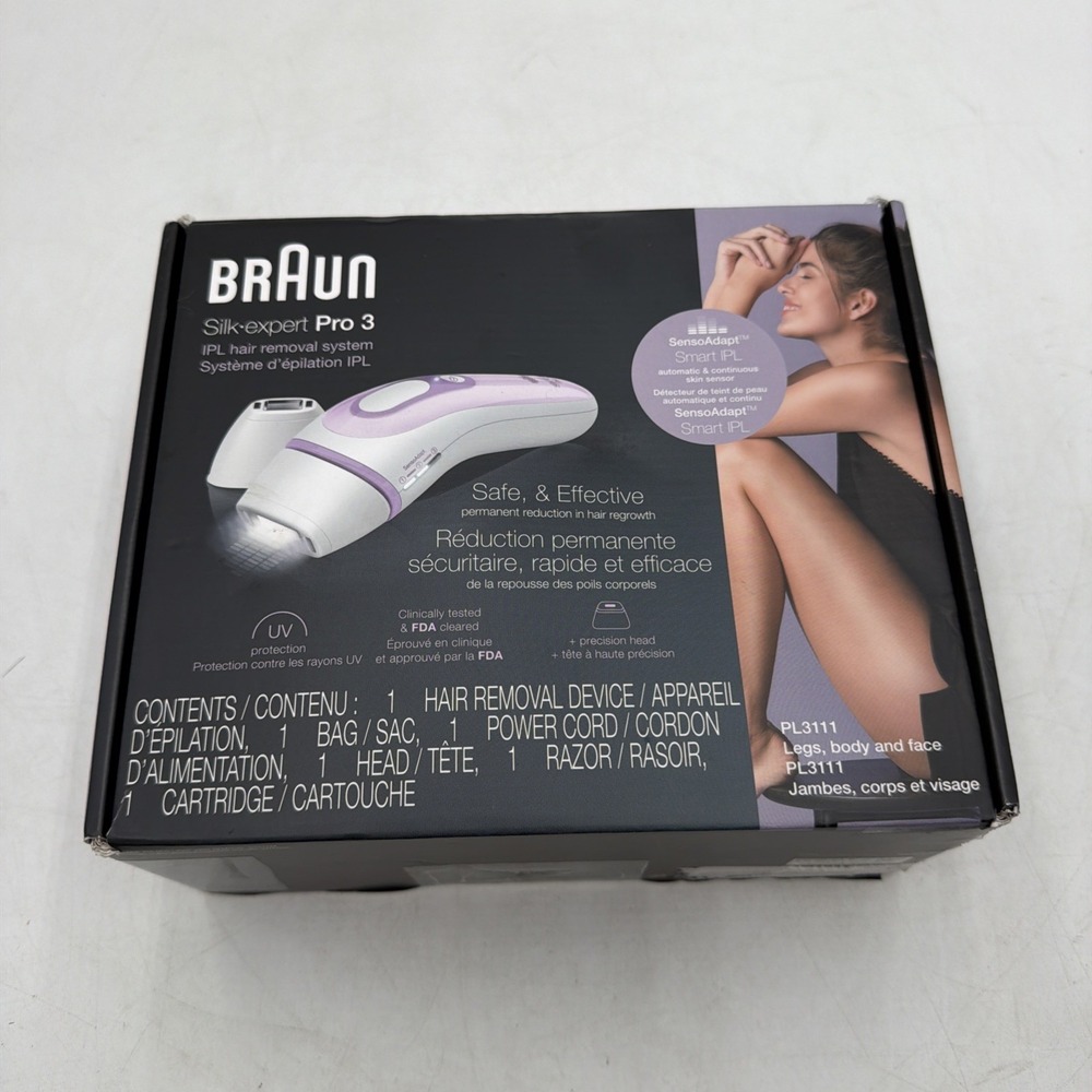 Braun IPL Hair Removal for Women and Men Silk Expert Pro 3 PL3111 OPEN BOX